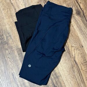 * SOLD***Lululemon High-Rise Athletic Leggings - Black & Navy